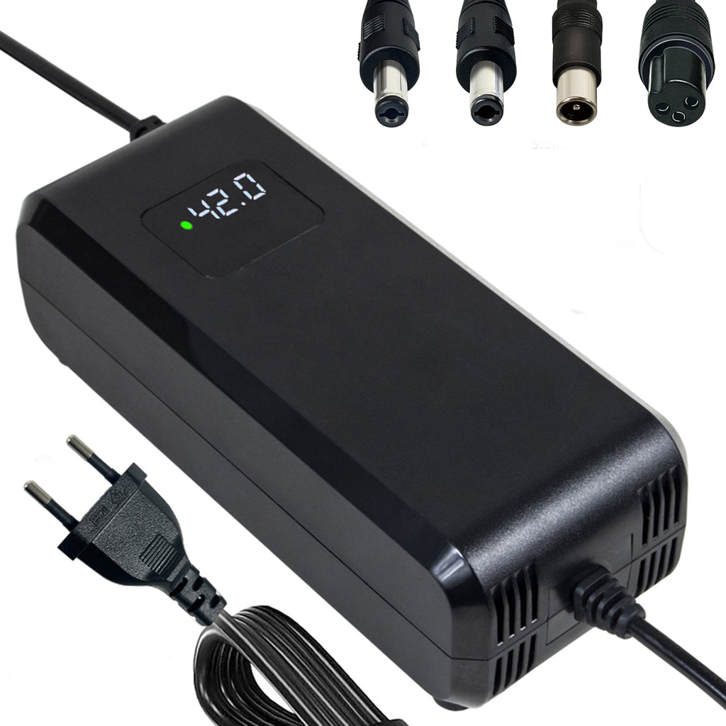 42V5A Universal Triple Port Fast Charger Ideal for Personal Mobility Devices, Real-time Voltage Monitoring, Optimized Charging and Wide Compatibility