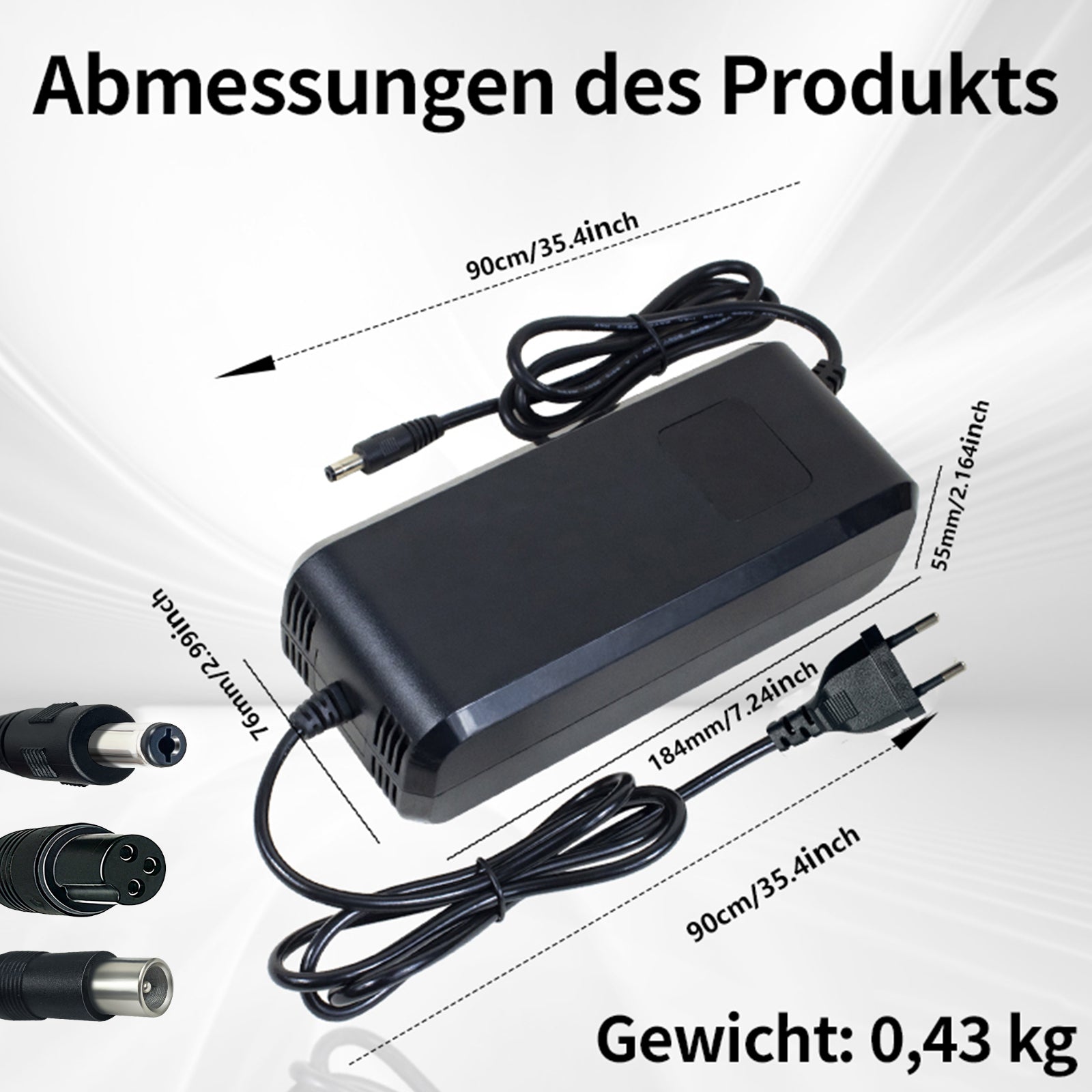 42V5A Universal Triple Port Fast Charger Ideal for Personal Mobility Devices, Real-time Voltage Monitoring, Optimized Charging and Wide Compatibility