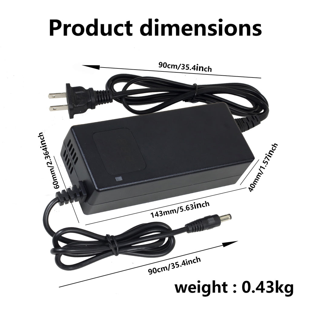 YZPOWER 42V 2A Lithium Battery Charger Replacement for 36V Li-ion Pack Compatible with GOTRAX GXL V2, G2, G3, G4, Apex, Glider, XR Elite, XR Ultra