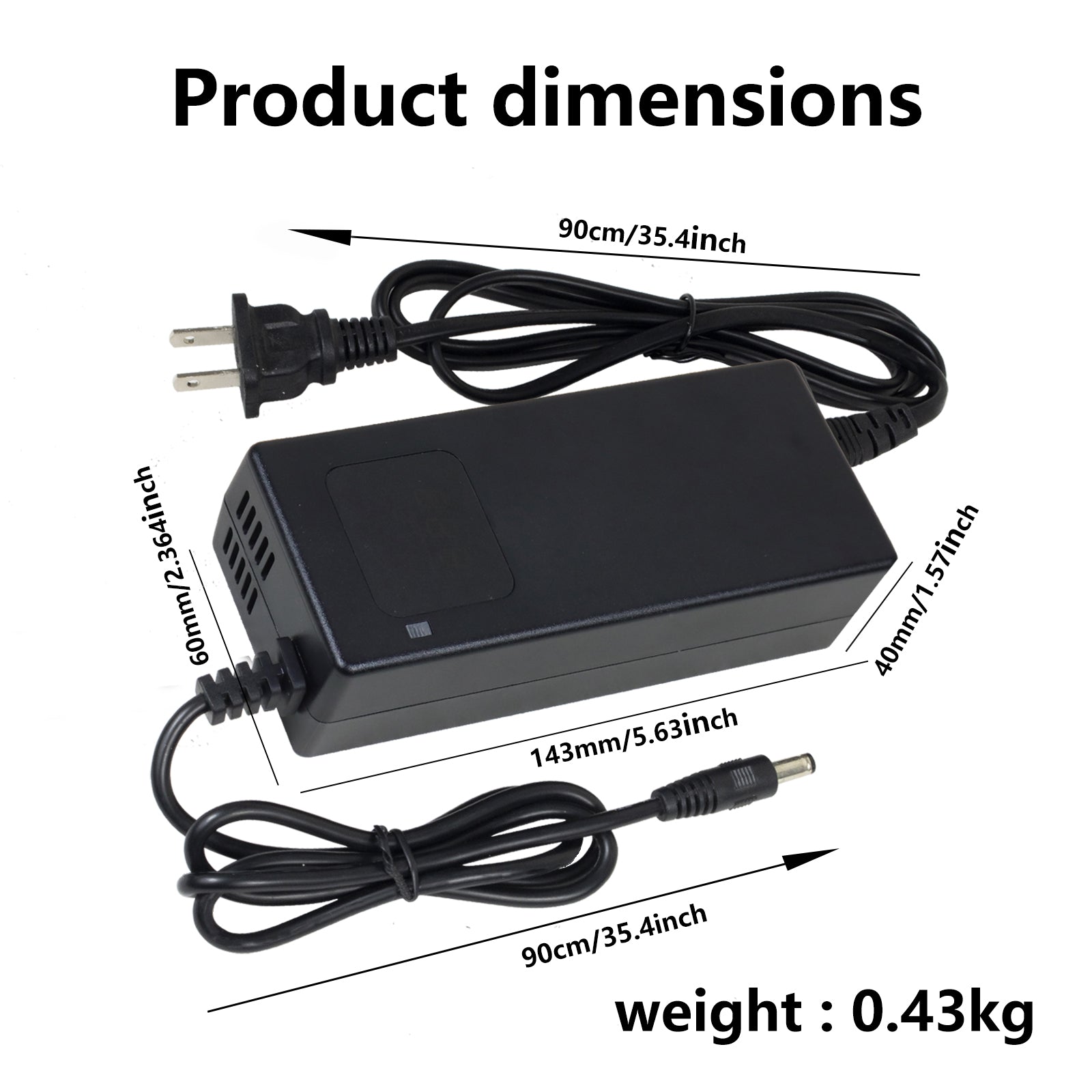 YZPOWER 42V 2A Lithium Battery Charger Replacement for 36V Li-ion Pack Compatible with GOTRAX GXL V2, G2, G3, G4, Apex, Glider, XR Elite, XR Ultra