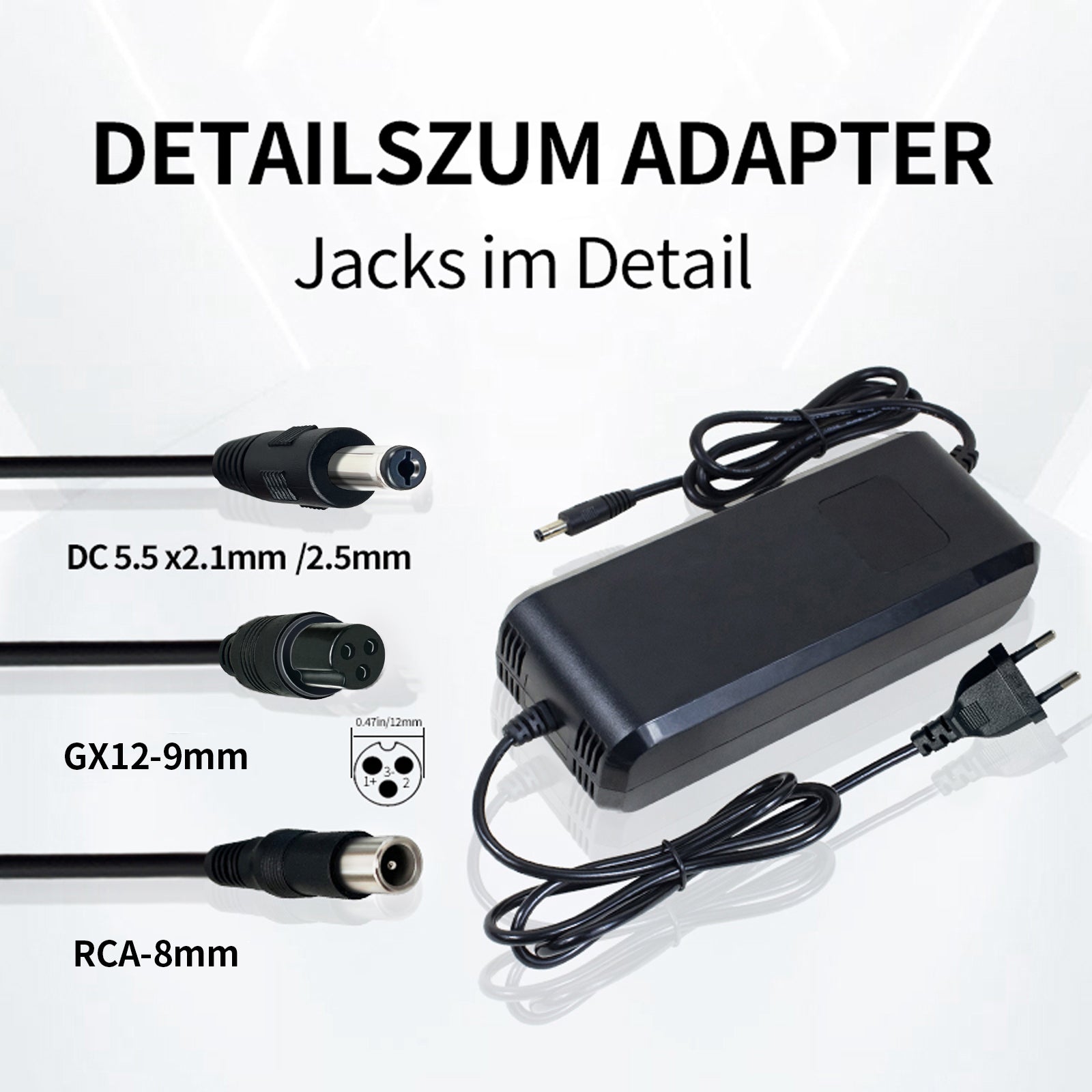 42V5A Universal Triple Port Fast Charger Ideal for Personal Mobility Devices, Real-time Voltage Monitoring, Optimized Charging and Wide Compatibility