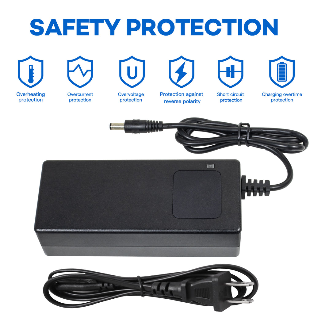 YZPOWER 42V 2A Lithium Battery Charger Replacement for 36V Li-ion Pack Compatible with GOTRAX GXL V2, G2, G3, G4, Apex, Glider, XR Elite, XR Ultra