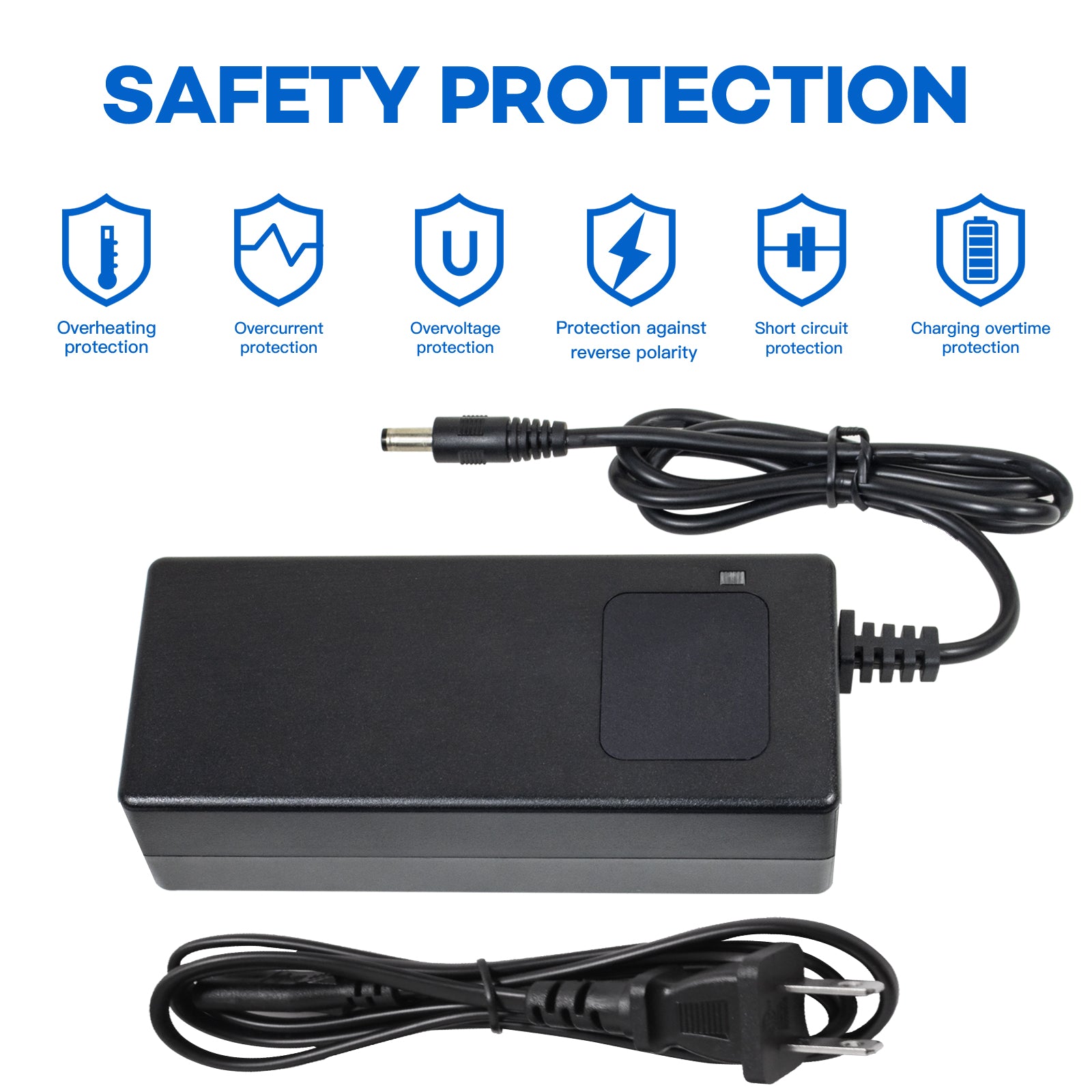 YZPOWER 42V 2A Lithium Battery Charger Replacement for 36V Li-ion Pack Compatible with GOTRAX GXL V2, G2, G3, G4, Apex, Glider, XR Elite, XR Ultra